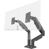 Ergosolid F160 Gasveer Monitorarm voor twee schermen 17-27 inch - Zwart
