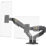 Ergosolid F160 Gasveer Monitorarm voor twee schermen 17-27 inch - Zwart