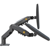 Ergosolid F160 Gasveer Monitorarm voor twee schermen 17-27 inch - Zwart