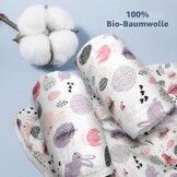 Miracle Baby Musselin Babydeken - Ademend & Zacht - 110 x 150 cm - Konijn