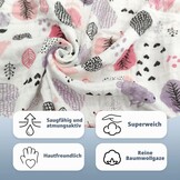 Miracle Baby Musselin Babydeken - Ademend & Zacht - 110 x 150 cm - Konijn