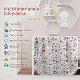 Miracle Baby Musselin Babydeken - Ademend & Zacht - 110 x 150 cm - Konijn