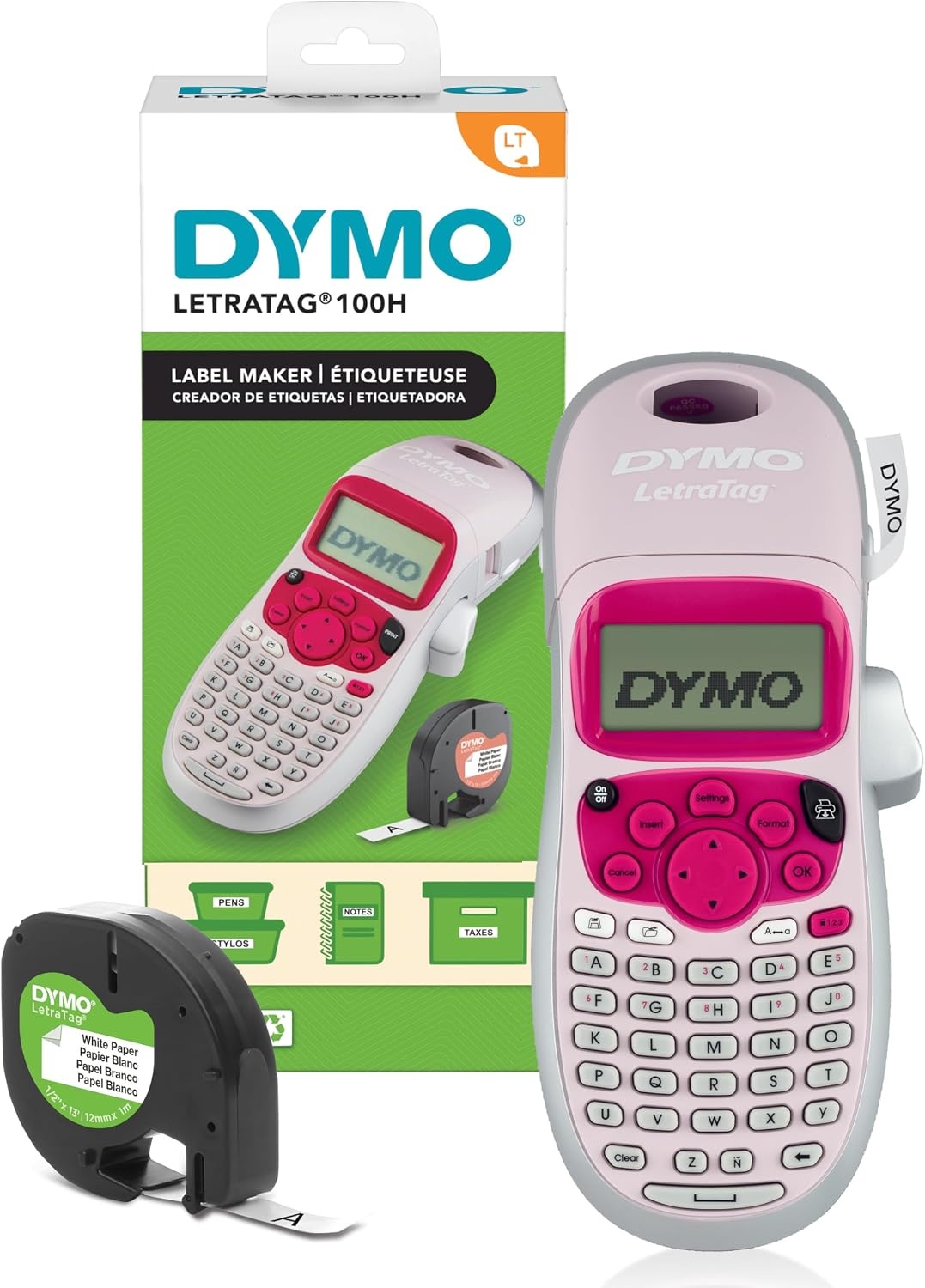 DYMO LetraTag LT-100H lettertang | Labelprinter met ABC-toetsenbord voor thuis en op kantoor