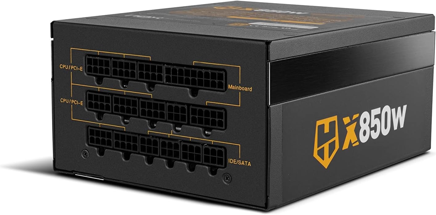 NOX Urano VX 750W Bronze Edition ATX Black, Orange Power Supply (750W, 200-240, 47-63, Active, 130W, 744W)