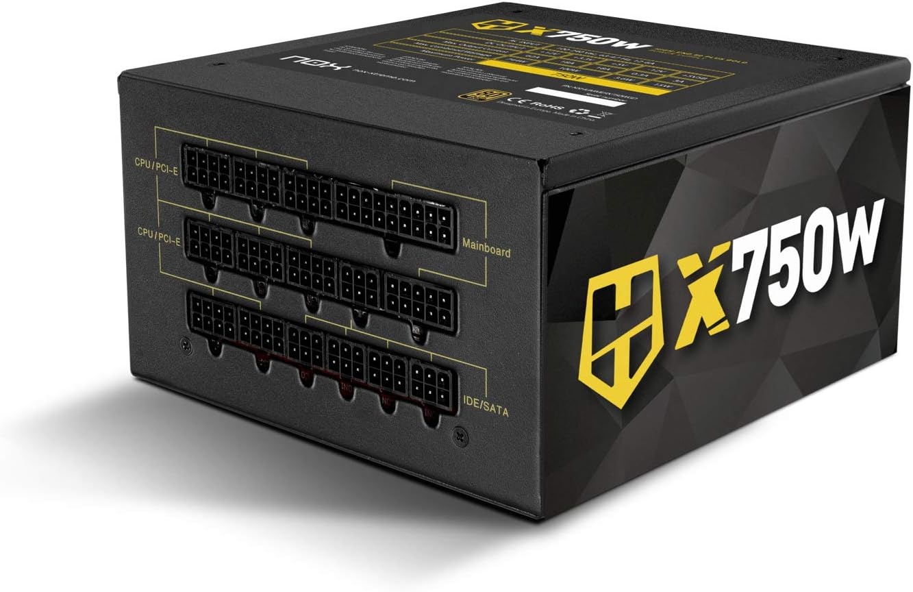 NOX Urano VX 750W Bronze Edition ATX Black, Orange Power Supply (750W, 200-240, 47-63, Active, 130W, 744W)