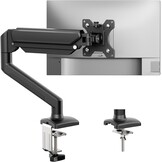 GRIFEMA GB2003-1 monitorhouder met gasveer voor 13-32 inch computerscherm, in hoogte verstelbaar, VESA 75 x 75/100 x 100, gewicht 2-9 kg, zwart