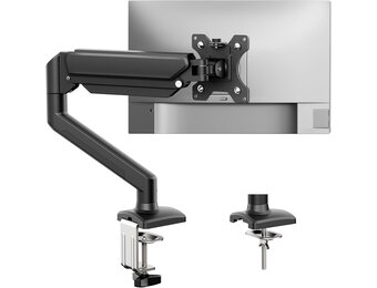 GRIFEMA GB2003-1 monitorhouder met gasveer voor 13-32 inch computerscherm, in hoogte verstelbaar, VESA 75 x 75/100 x 100, gewicht 2-9 kg, zwart