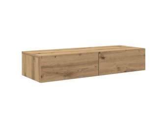 vidaXL Wandschap met Lades - Bewerkt Hout Artisanaal Eiken - 40% Korting