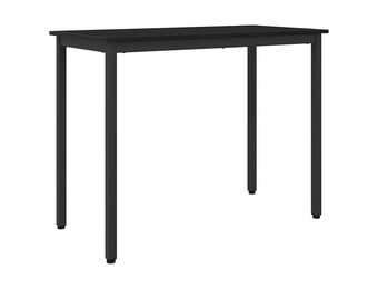 vidaXL Tafel Zwart Eiken 100 x 50 x 76,5 cm Engineered hout en staal