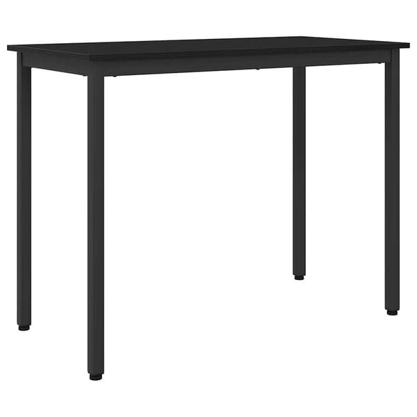 vidaXL Tafel Zwart Eiken 100 x 50 x 76,5 cm Engineered hout en staal