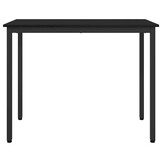 vidaXL Tafel Zwart Eiken 100 x 50 x 76,5 cm Engineered hout en staal