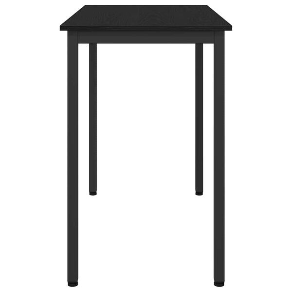 vidaXL Tafel Zwart Eiken 100 x 50 x 76,5 cm Engineered hout en staal