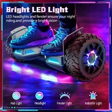 Hoverboard 8.5 Inch Bluetooth LED Light Powerful Motor, Suitable for Adults and Children