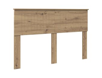 vidaXL Hoofdbord met hoofdeinde Artisan Eiken 135 cm Bewerkt hout