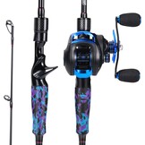Sougayilang MX-2 Casting Rod and Bait Cast Reel Combo, 1.8m/2.1m Baitcaster Combo - Predator Fishing Set for Pike, Perch, Zander