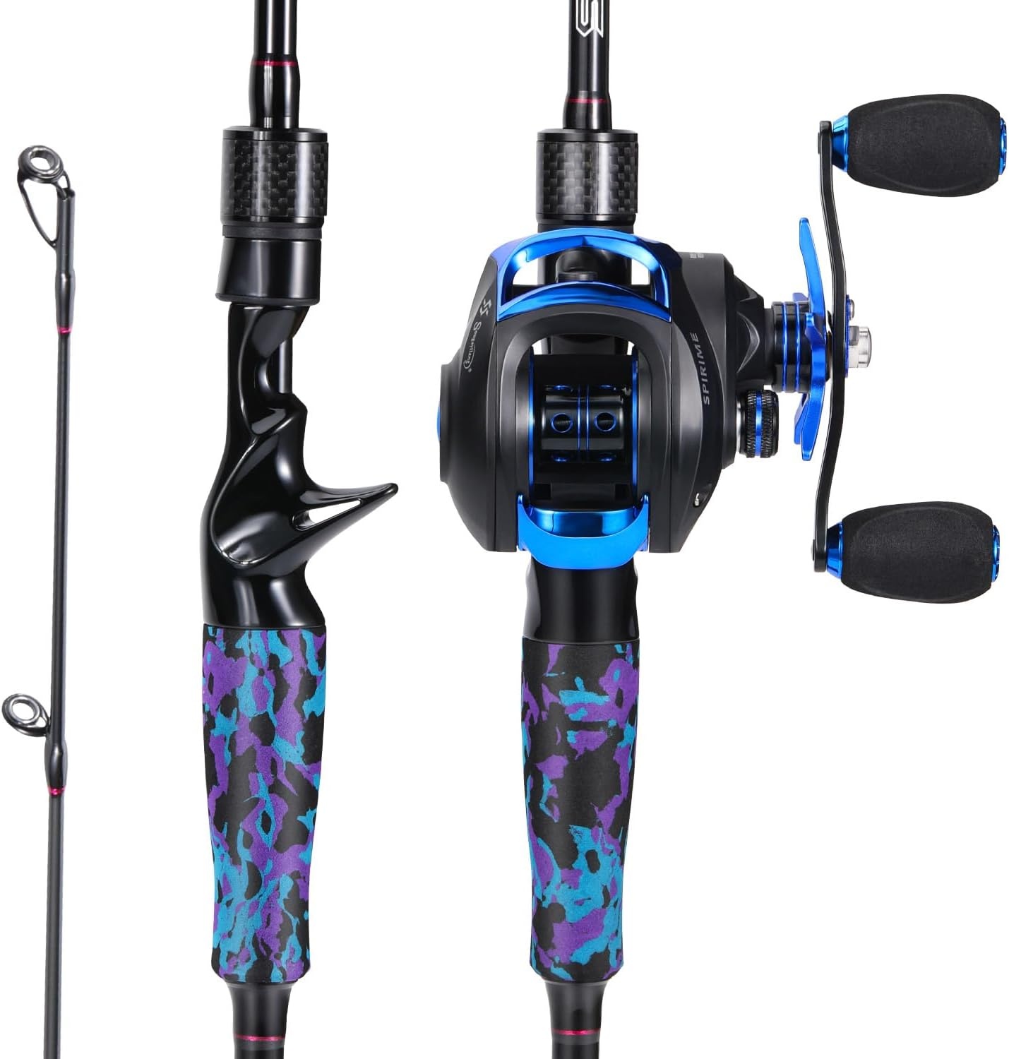 Sougayilang MX-2 Casting Rod and Bait Cast Reel Combo, 1.8m/2.1m Baitcaster Combo - Predator Fishing Set for Pike, Perch, Zander