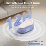 COLSUR Bluetooth luidspreker radiowekker digitaal met draadloze oplader