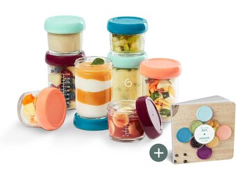 Babymoov Babybols van Glas Multiset 4x 100ml + 4x 220ml + Receptenboek