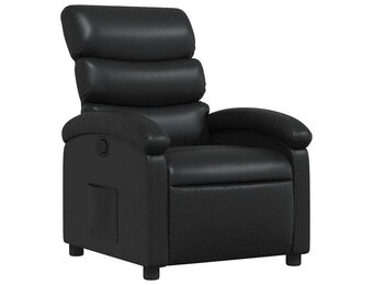 vidaXL Fauteuil verstelbaar kunstleer zwart