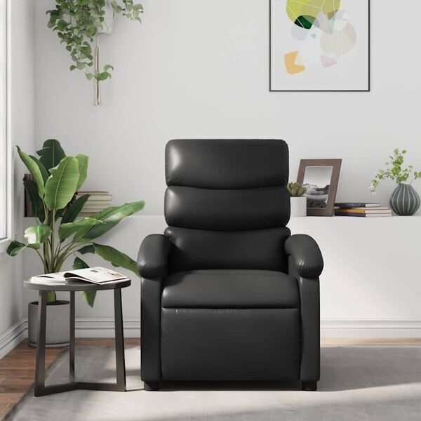 vidaXL Fauteuil verstelbaar kunstleer zwart
