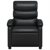 vidaXL Fauteuil verstelbaar kunstleer zwart