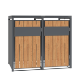 Container ombouw - 2 containers - staal - houtlook antraciet