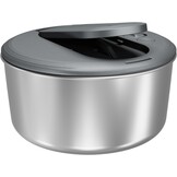 Zyliss Swift Dry Salad Spinner Stainless Steel Small, 3.5L, Non-Slip Base, Serving Plate, AquaVent Technology, One-handed Pump, Brake System, Easy to Clean