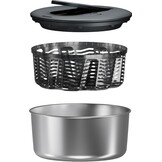 Zyliss Swift Dry Salad Spinner Stainless Steel Small, 3.5L, Non-Slip Base, Serving Plate, AquaVent Technology, One-handed Pump, Brake System, Easy to Clean