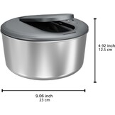 Zyliss Swift Dry Salad Spinner Stainless Steel Small, 3.5L, Non-Slip Base, Serving Plate, AquaVent Technology, One-handed Pump, Brake System, Easy to Clean