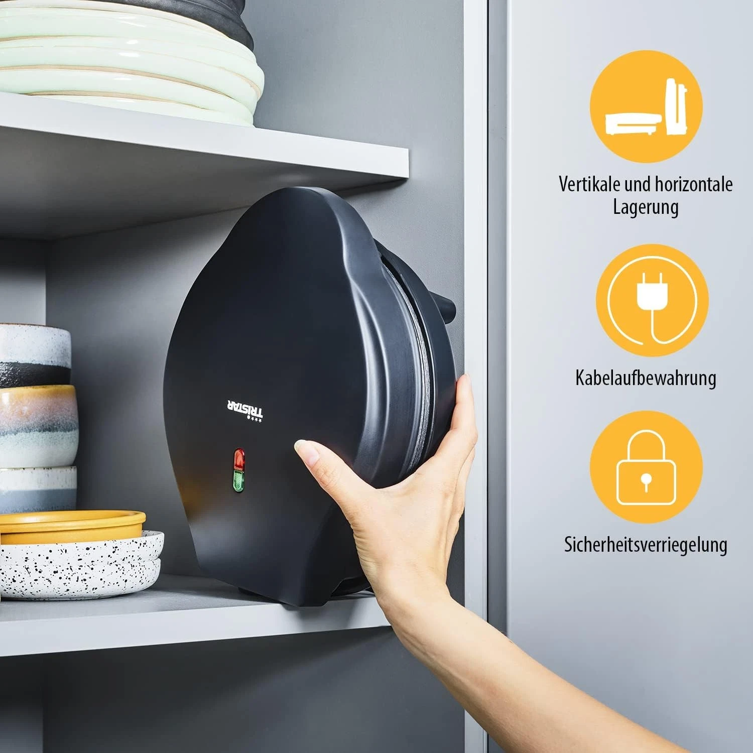IJshoorntjes- & Stroopwafelijzer 700W - Zwart 33% Korting!