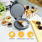 IJshoorntjes- & Stroopwafelijzer 700W - Zwart 33% Korting!