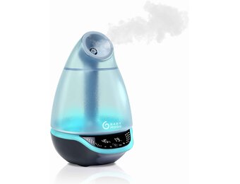 Babymoov Hygro Plus digitale luchtbevochtiger met nachtlampje (7 kleuren), automatische vochtigheidsregeling, diffusor voor etherische olie | veelkleurig