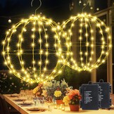 Joomer LED Kerstbal Verlichting Set - 2 stuks - 33 cm en 28 cm - Warm Wit - Opvouwbaar