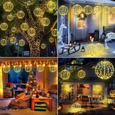 Joomer LED Kerstbal Verlichting Set - 2 stuks - 33 cm en 28 cm - Warm Wit - Opvouwbaar