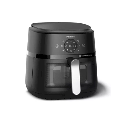 Philips NA231/00 Airfryer 1700W met 6,2 liter inhoud Zwart en Zilver
