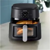 Philips NA231/00 Airfryer 1700W met 6,2 liter inhoud Zwart en Zilver