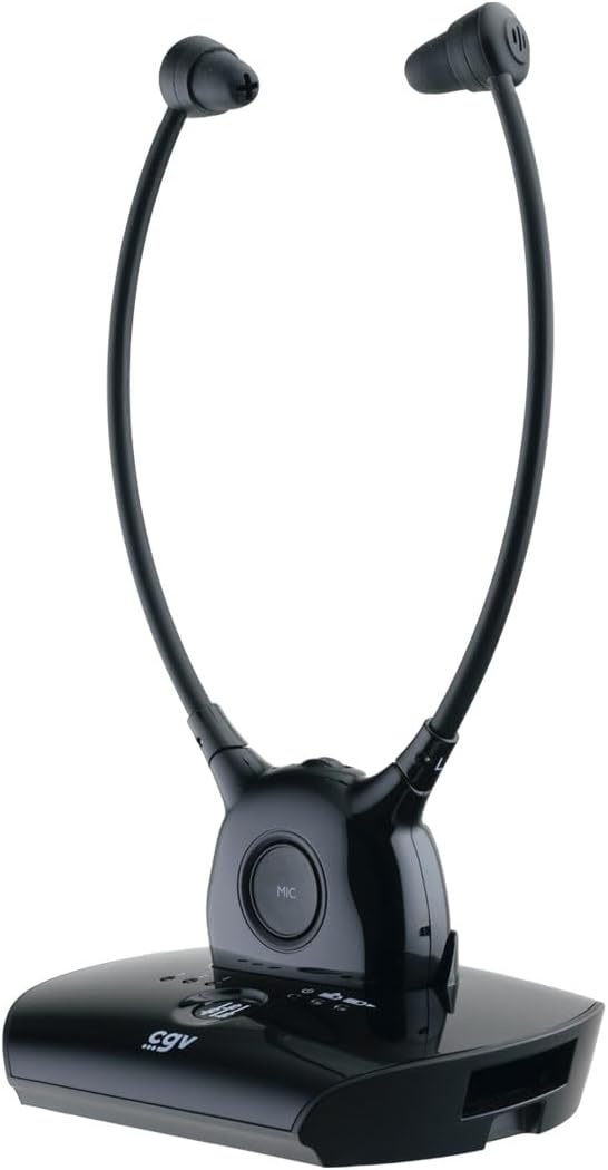 CGV DOLFIN ONYX Draadloze Stethoscoop-Hoofdtelefoon voor TV - Zwart
