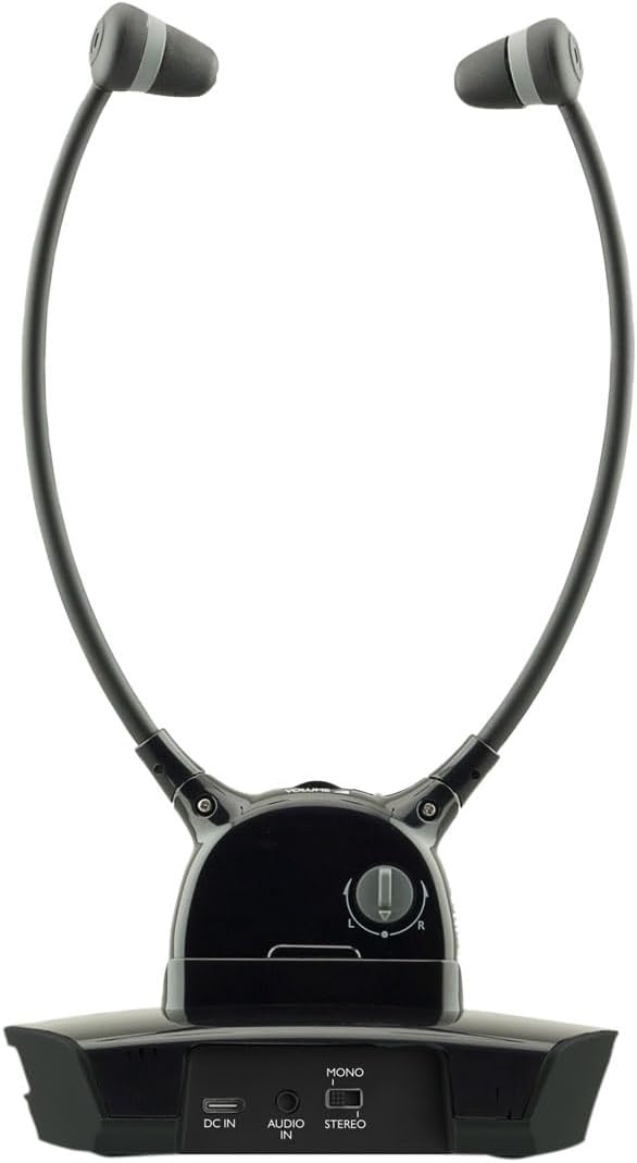 CGV DOLFIN ONYX Draadloze Stethoscoop-Hoofdtelefoon voor TV - Zwart