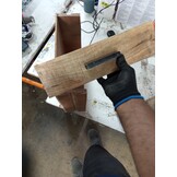 vidaXL Nachtkastje wandgemonteerd 40x30x13,5 cm massief mangohout