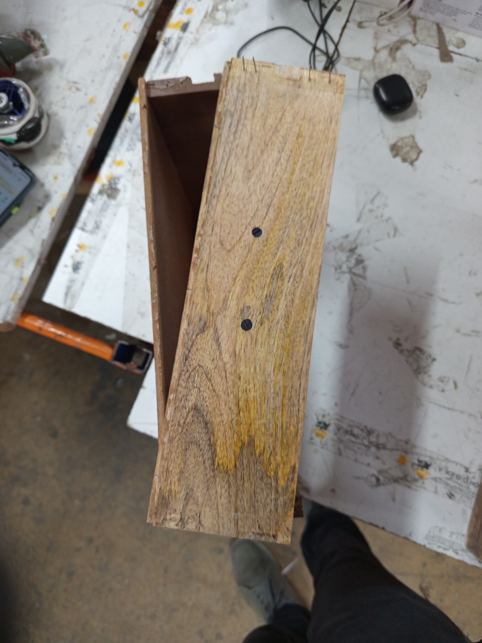 vidaXL Nachtkastje wandgemonteerd 40x30x13,5 cm massief mangohout