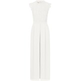 Crème Jumpsuit met Kant & Wijde Pijpen - 73% Korting! (Maat 36)