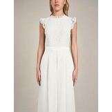 Crème Jumpsuit met Kant & Wijde Pijpen - 73% Korting! (Maat 36)