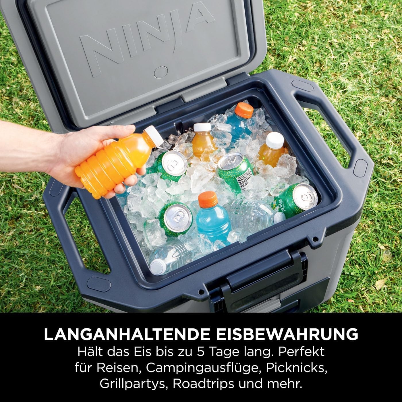 Ninja FrostVault Koelbox 28 Liter - Slate Grey - Houdt ijs tot 5 dagen koel