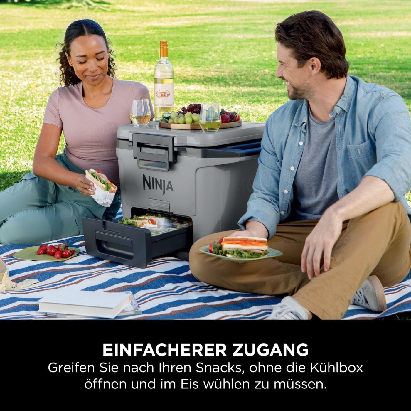 Ninja FrostVault Koelbox 28 Liter - Slate Grey - Houdt ijs tot 5 dagen koel