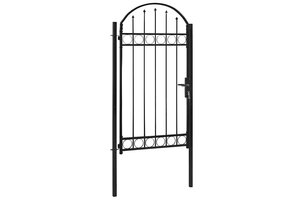 vidaXL Poort Staal Zwart Gebogen Top - 100x250 cm - 35% Korting!