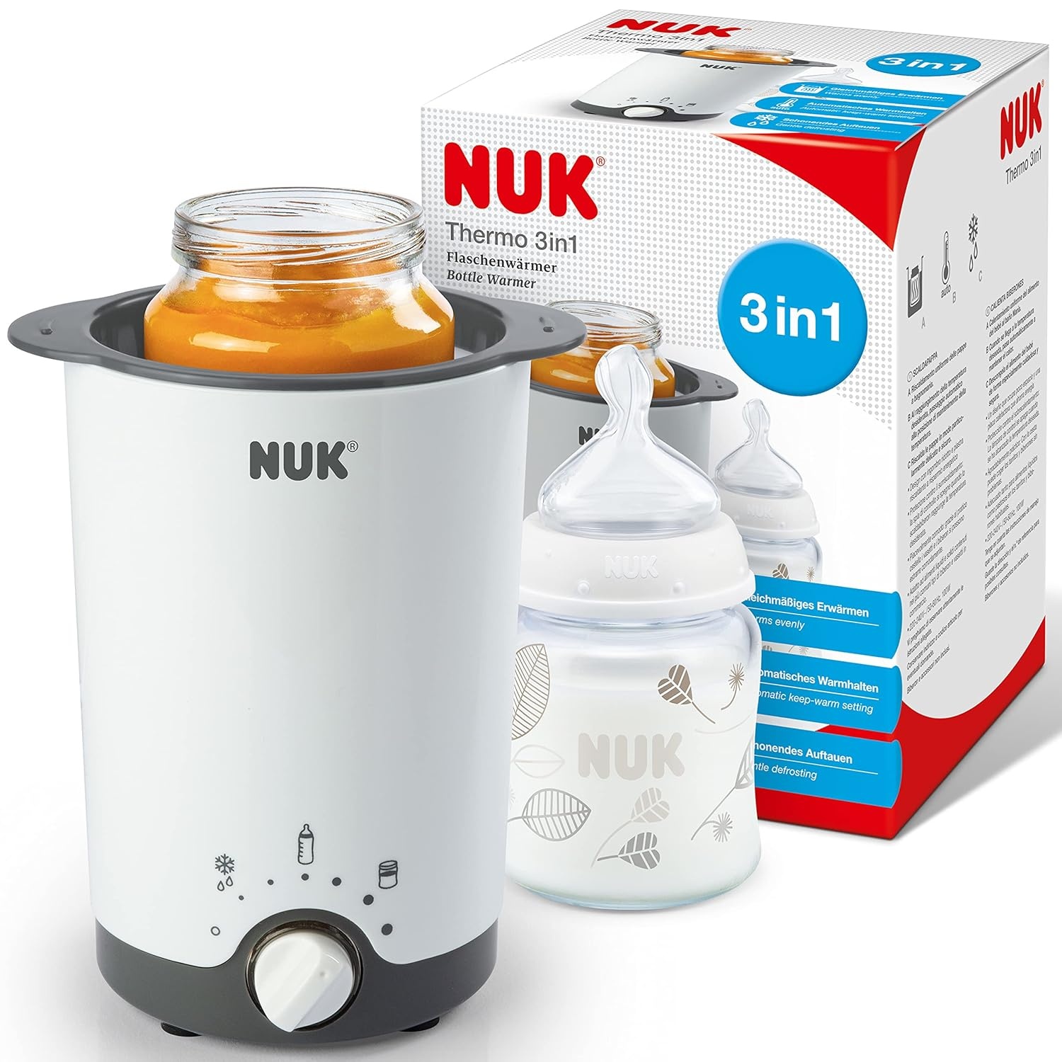 Flessenwarmer 3-in-1 (Wit) - Behoudt Vitamines - 56% Korting!