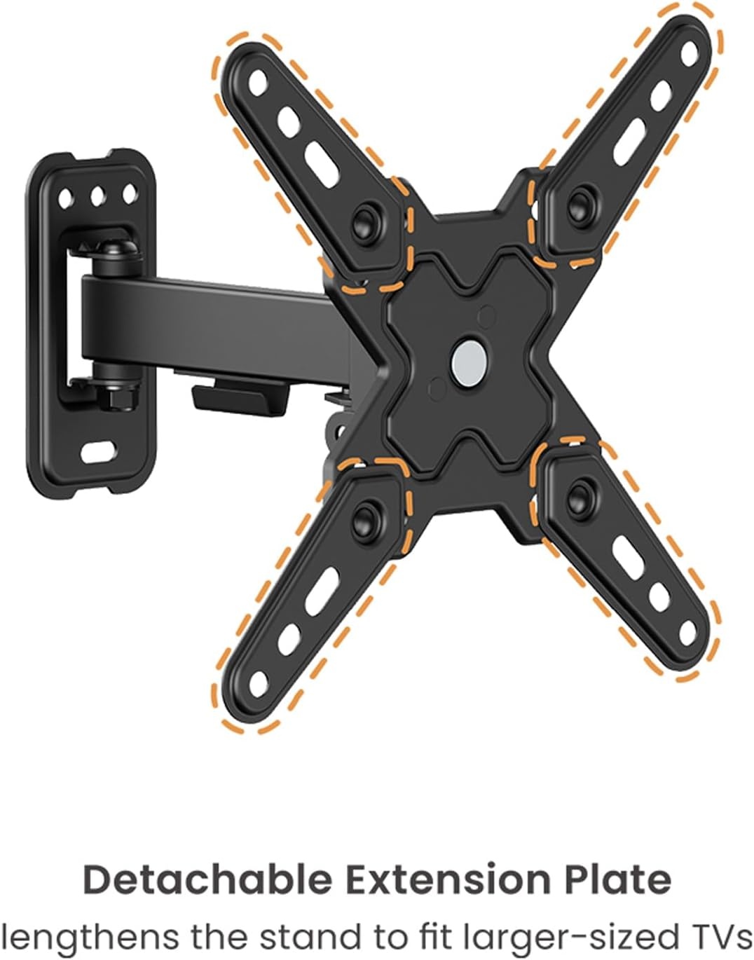 VALUE TV-muurbeugel, 2 draaipunten, 33-109 cm, tot 20 kg