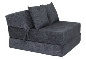 Opvouwbaar Matras Logeermatras Zitkussen 200x70x15cm Antraciet Velvet - 25% Korting!
