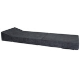 Opvouwbaar matras - 200x70x15cm - velvet dot - antraciet