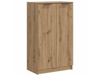 vidaXL Schoenenkast 59x35x100,5 cm bewerkt hout artisanaal eikenkleur